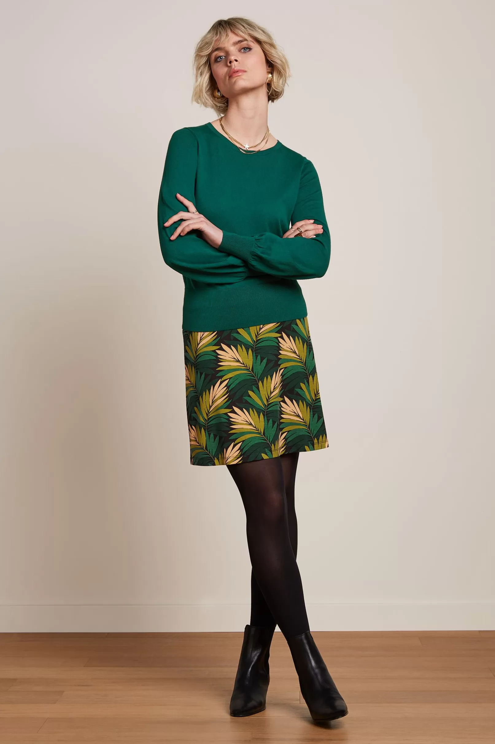 Rokken*King Louie Border Skirt Ornette Pine Green